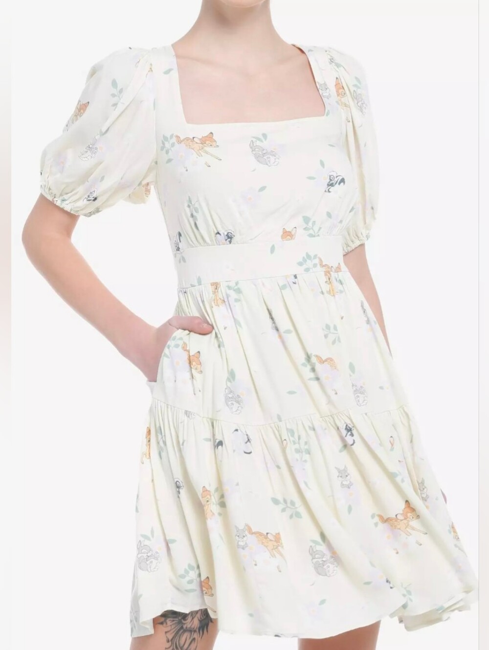Disney Bambi Floral Sweetheart Tiered Dress